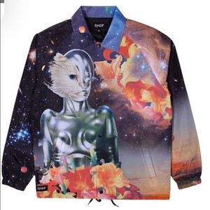 RIPNDIP Men's Graphic Galactica Coach Jacket Size Large